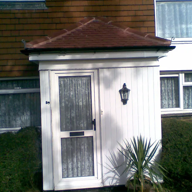 new porch roof completed